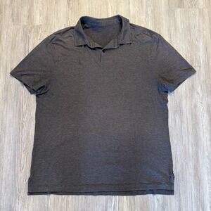 Lululemon Men's XL Gray Stretch‎ Athletic Polo Shirt